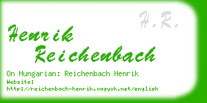henrik reichenbach business card